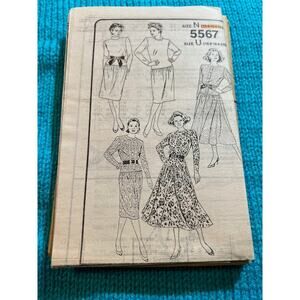 Readers mail 5567 shirt dress  pattern 1980s